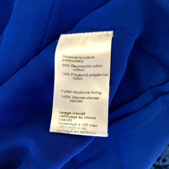 Akris Punto Blue Sleeveless Eyelet Lace Dress - 4 - Picture 7 of 11